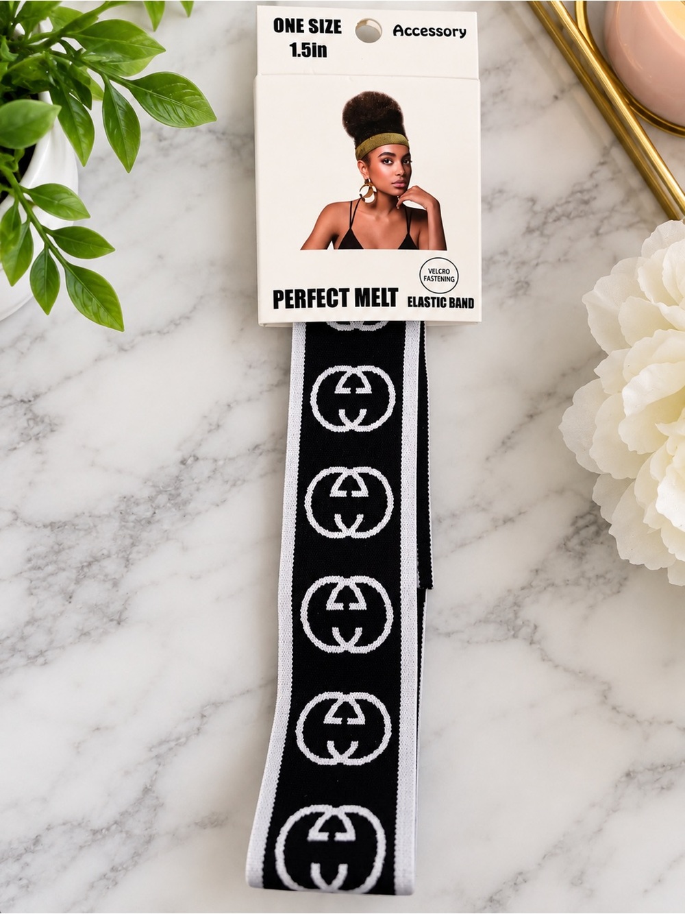 Elastic Hair Band Black & White